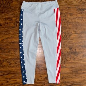 Columbia PFG Women’s Leggings Stars & Stripes American Flag Patriotic Yoga Pants